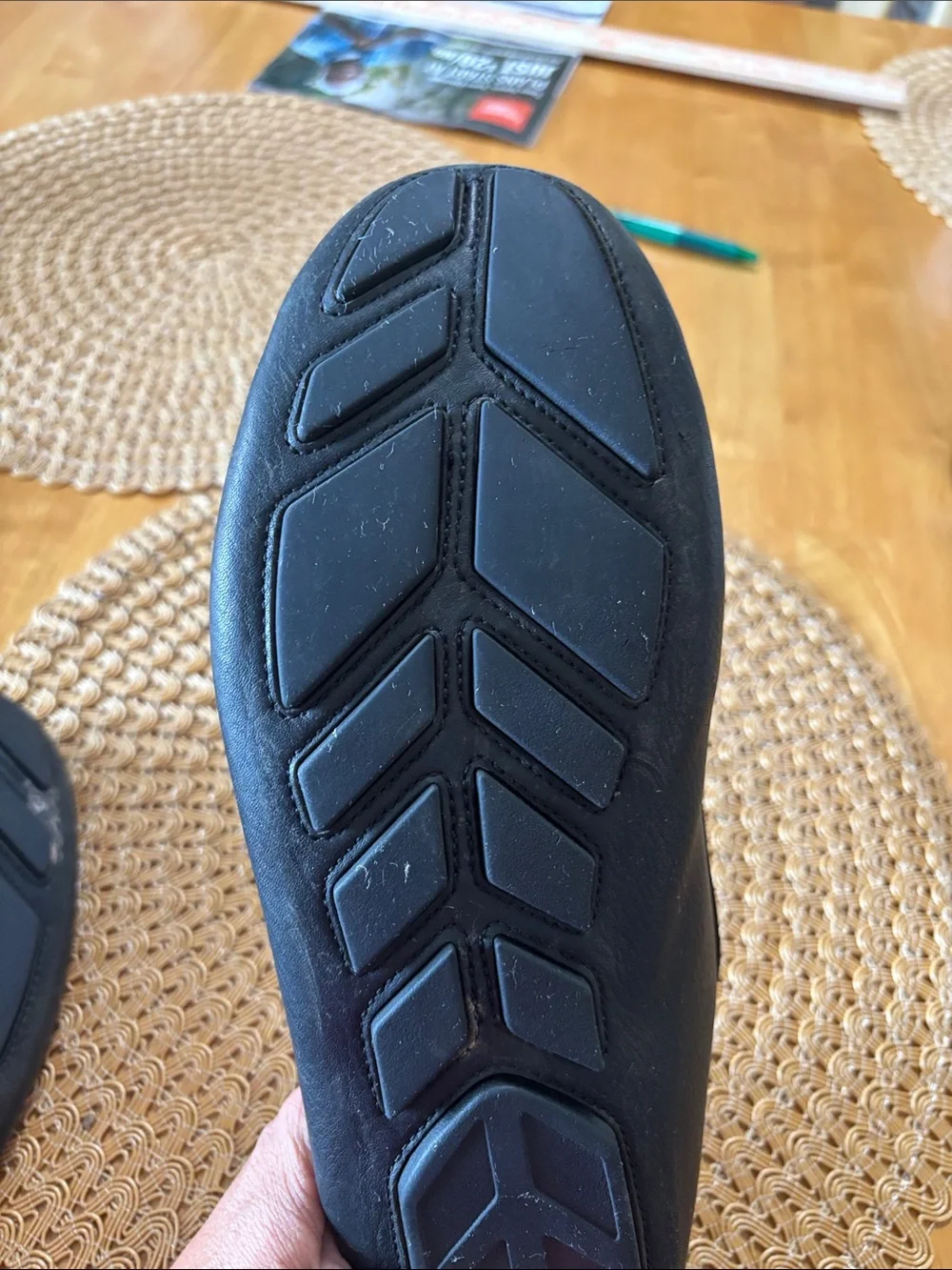 UGG Men's Black Leather Slip-On Driving Moccasins